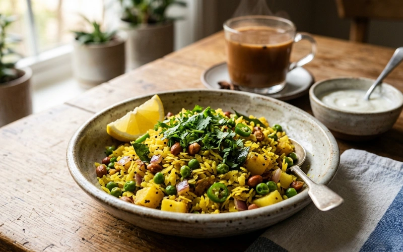 Masala Vegetable Poha Bowl