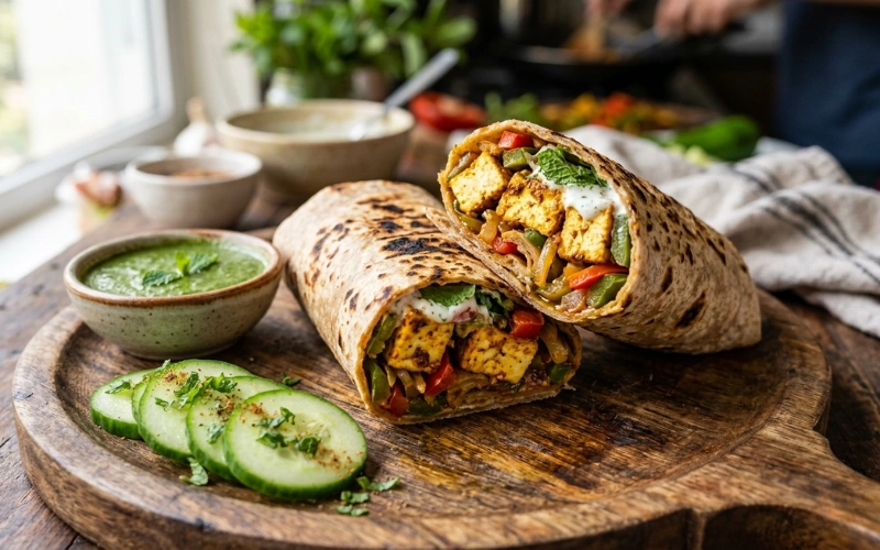 Paneer Tikka Masala Wrap